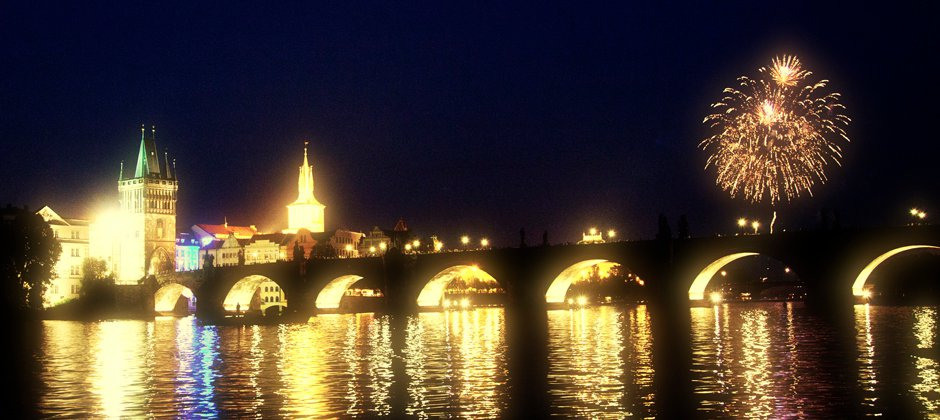 1.Прага.Карлов Мост.Салют. Путешествия в формате 360......