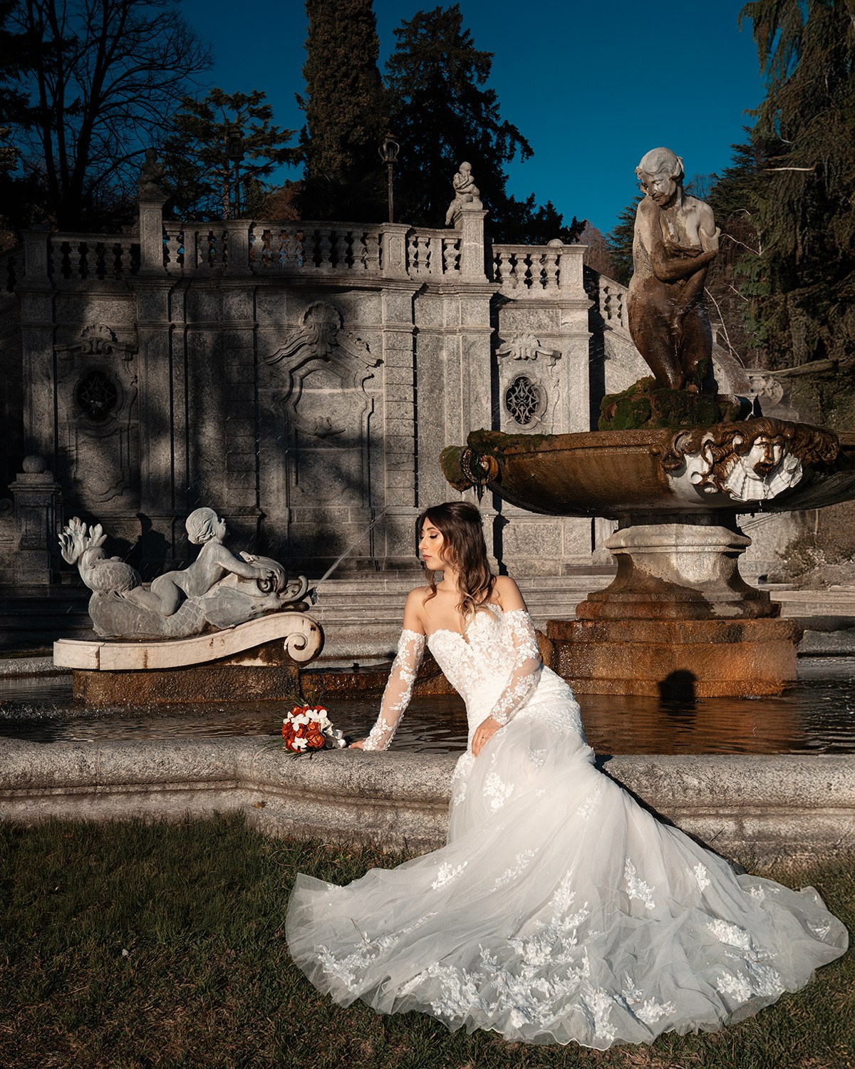 Olivelli Park Elopement on Lake Como. Fotografo matrimonio Lago di Como Ferrari Media Production