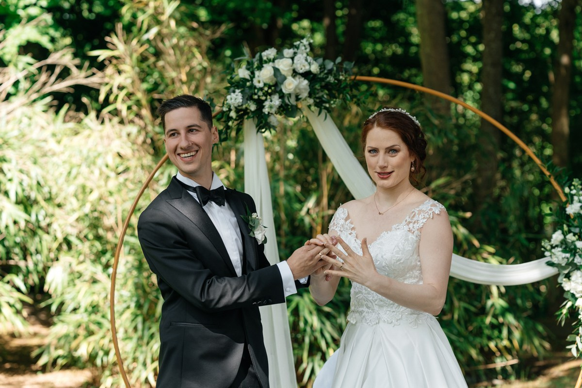 Ring exchange at the ceremony