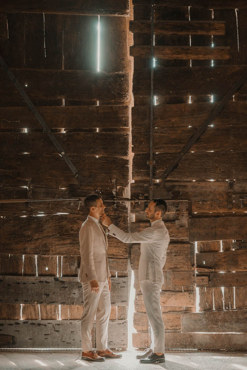 Francesco e Leonardo matrimonio presso la tenuta Le Risare Italia. Lorenzo Mazzega Wedding | Fotografo Matrimonio Milano | Reportage