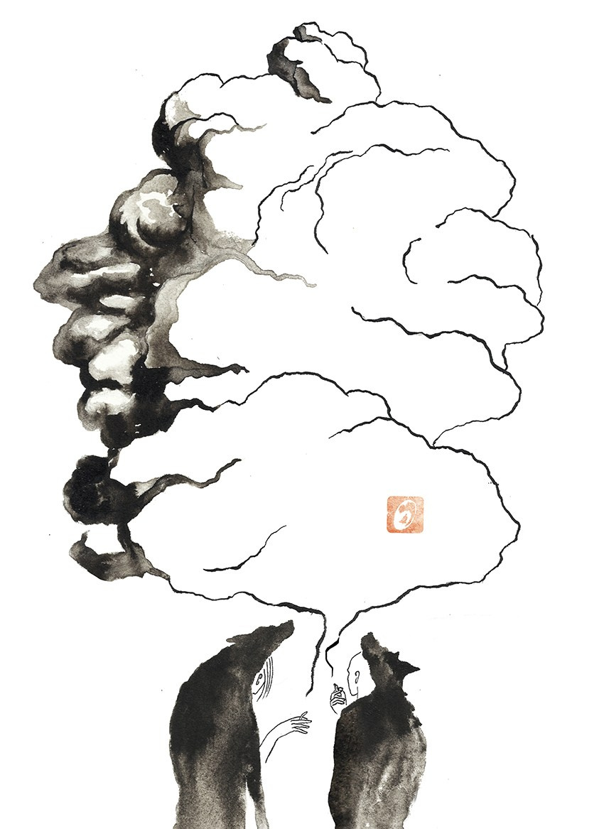 Iliustration for book by Wawrzyniec Jan Dąbrowski “Alchemia Czarnych Lodowców”. Artist, photographer, graphic designer, dreamer