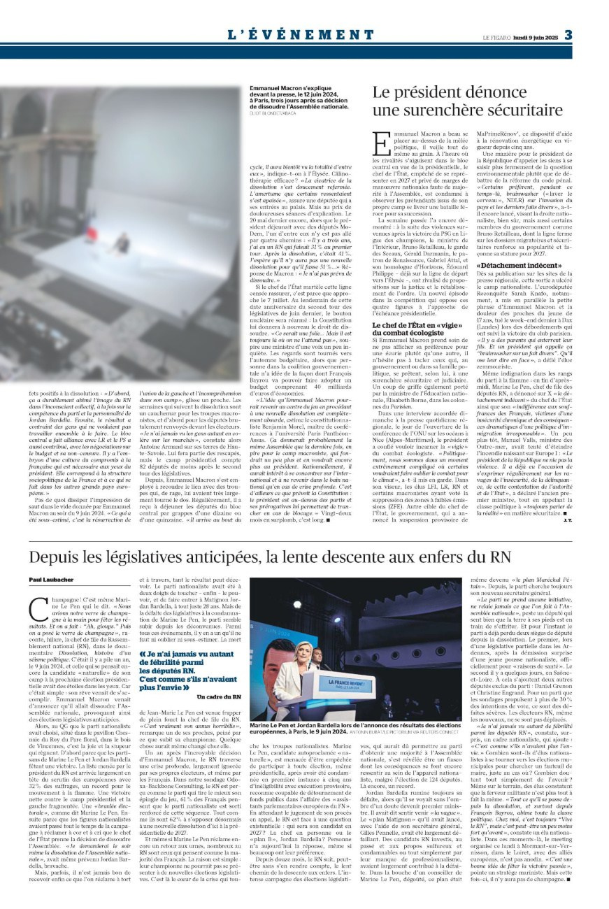Le Figaro, 9 juin 2025