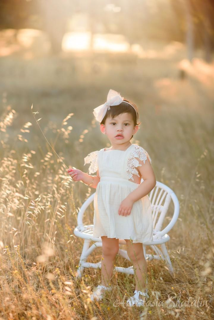 Second 2nd birthday girl photo shoot Boho. Family photographer in Roseville, Rocklin, Folsom, Sacramento