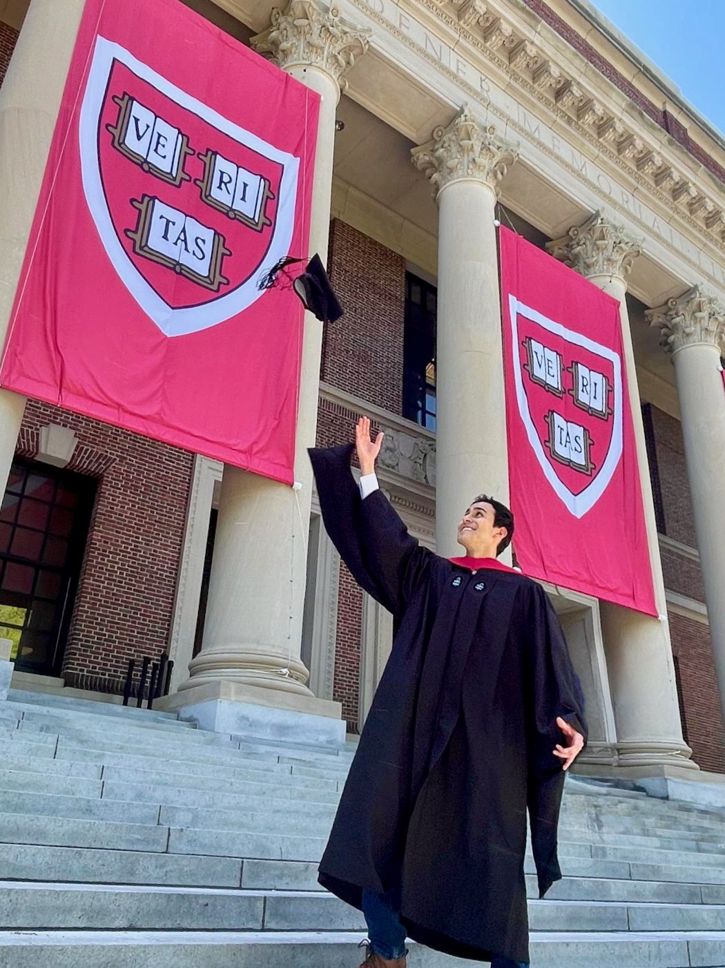 Masters graduation with Zeke. Kelly Sang, graduation and portrait photographer in Boston