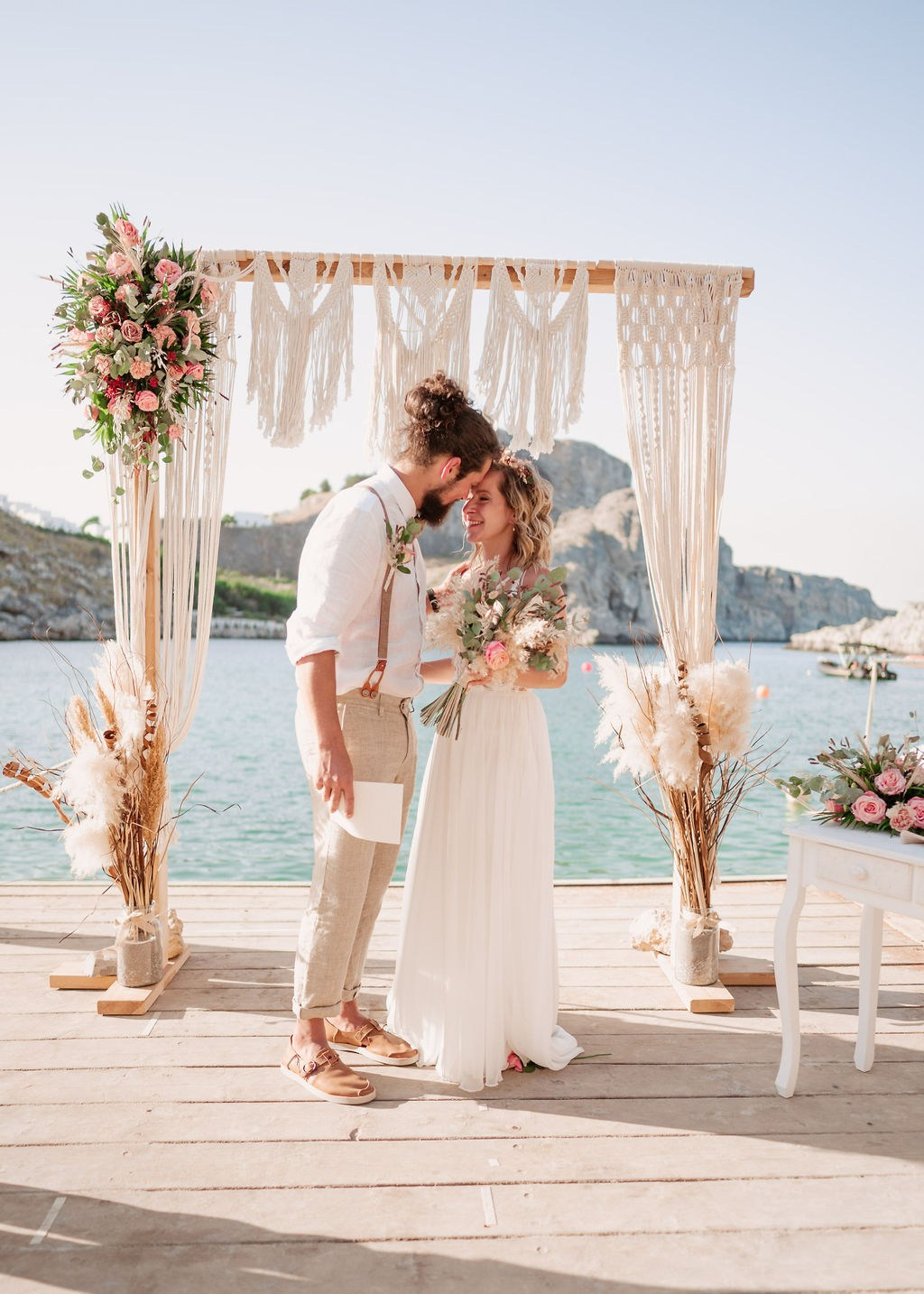 Tom and Denise. Renate Woeste | Wedding planner in Rhodes. Creating dream weddings by the sea. Let’s make your special day unforgettable