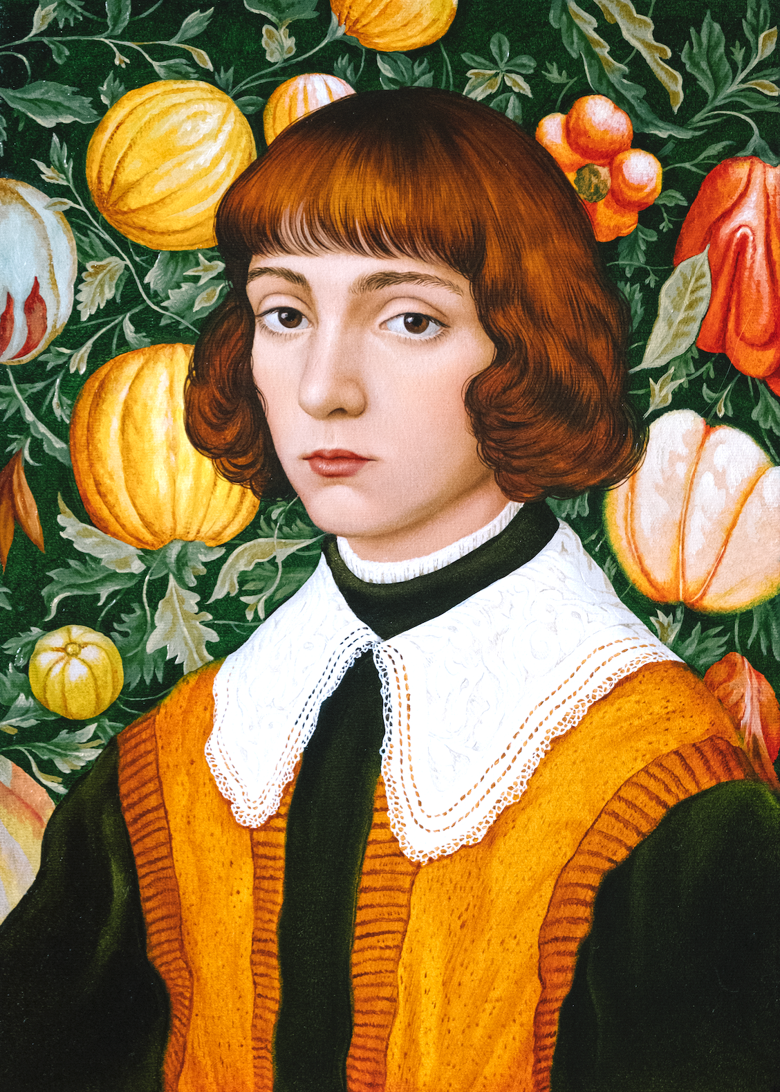 Portrait on a Background of Fruits (I). ELEN BEZHEN