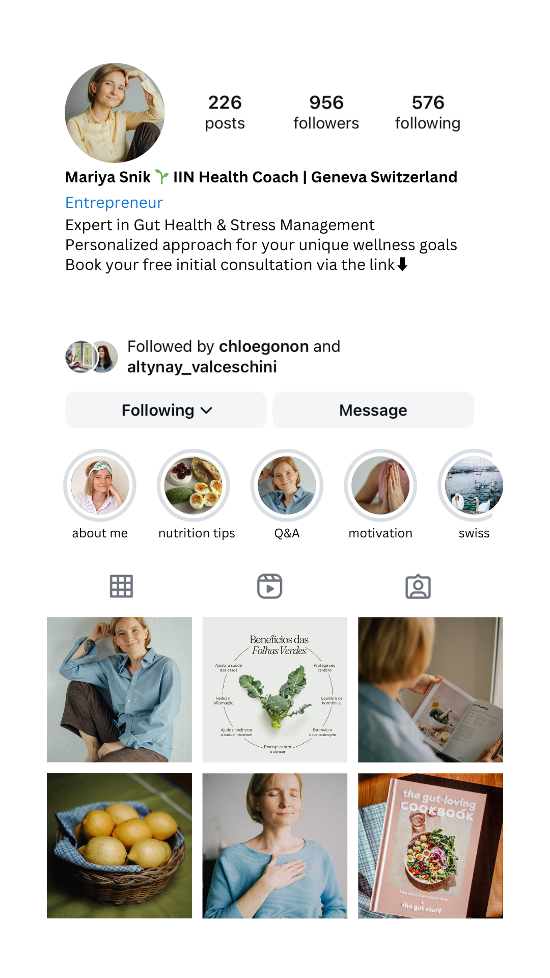 Maria Health Coach. Agence de médias sociaux|Photographie d’entreprise|Lausanne|Genève|Suisse