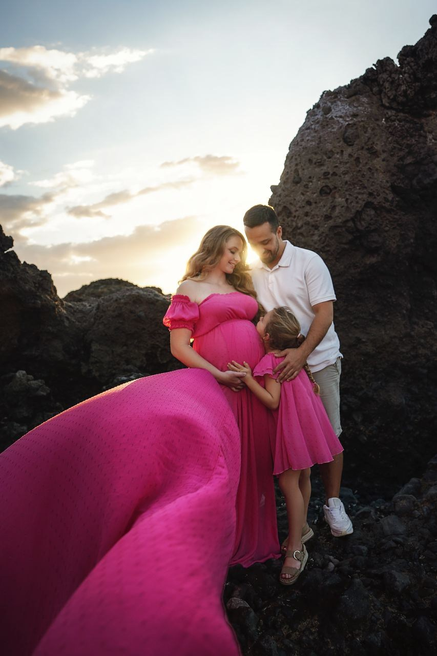 Фотосессия беременности на Тенерифе — съёмка для будущих мам. Таня Боннет | Профессиональный фотограф на Тенерифе — Летящие платья