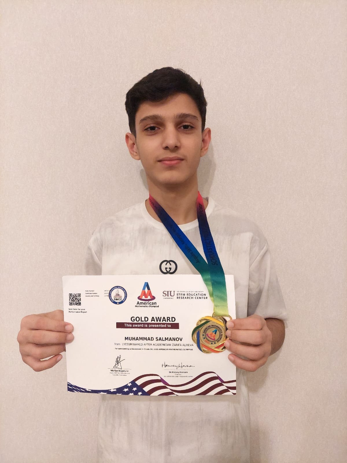 AMO Award Ceremony-Success of the Virtual American Spaces Math Club Founded by Juneyd Ganbarov. IIMACS — The International Institute of Mathematics, AI & Computer Science