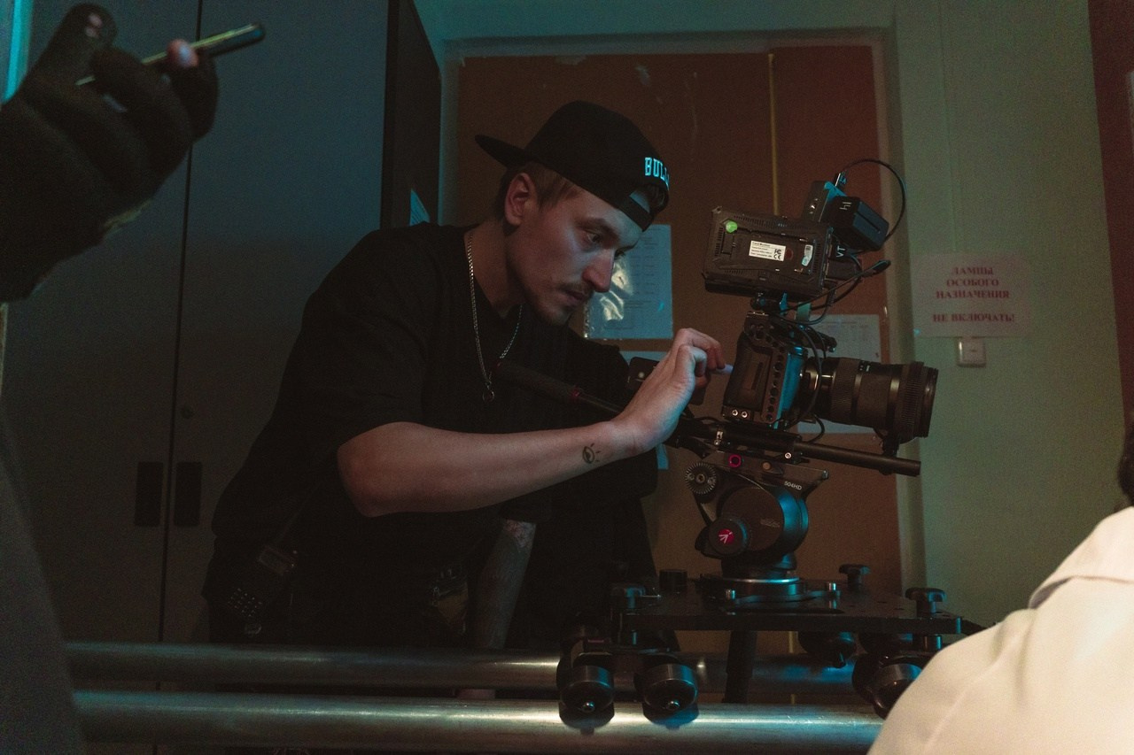 Backstage of the shooting of a advertising video