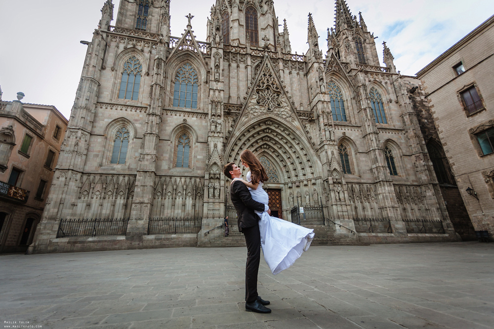 Sesja ślubna w Blanes - Hiszpania. Fotograf w Barcelonie Hiszpanii Maslik Yulia
