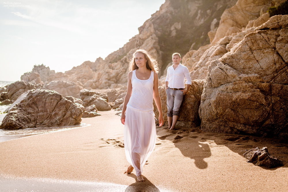 Вечерняя фотосессия  в Ллорет де Мар. Фотограф в Барселоне Испании Маслик Юлия