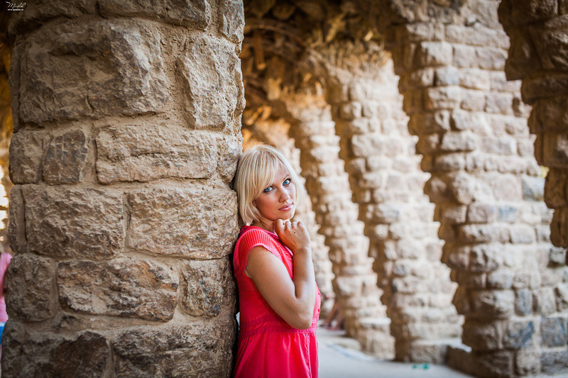 Портретная фотосессия в Парке Гуэль. Фотограф в Барселоне Испании Маслик Юлия