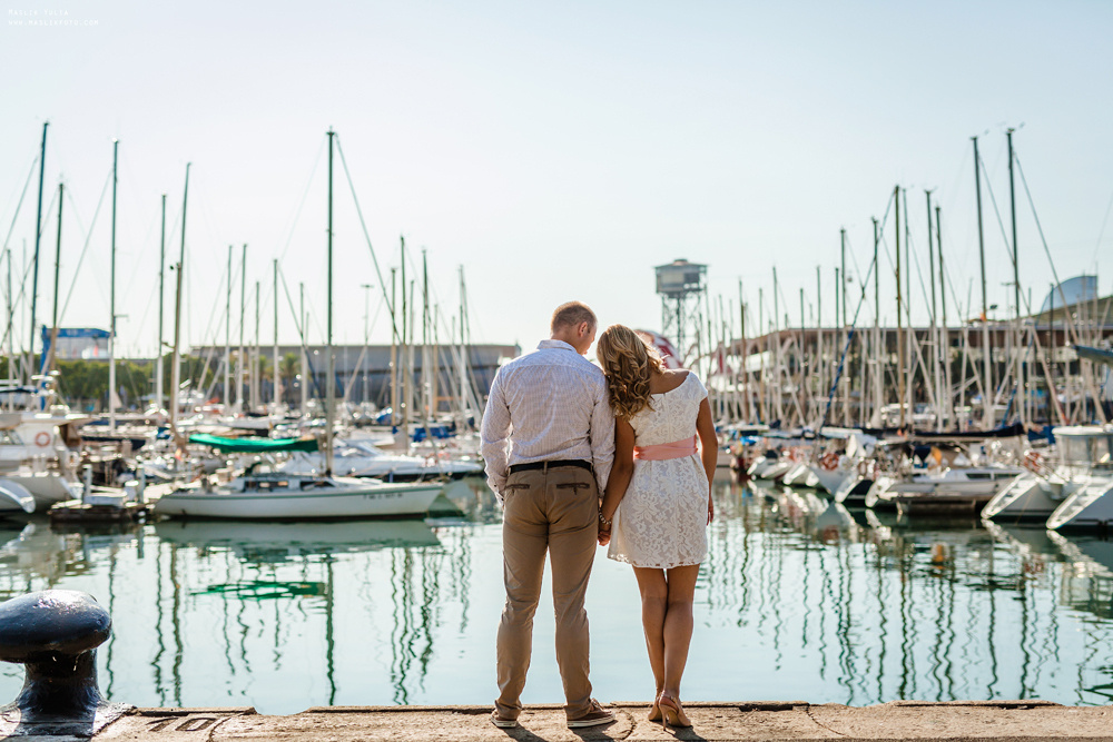 Нежная фотосессия в Барселоне. Фотограф в Барселоне Испании Маслик Юлия