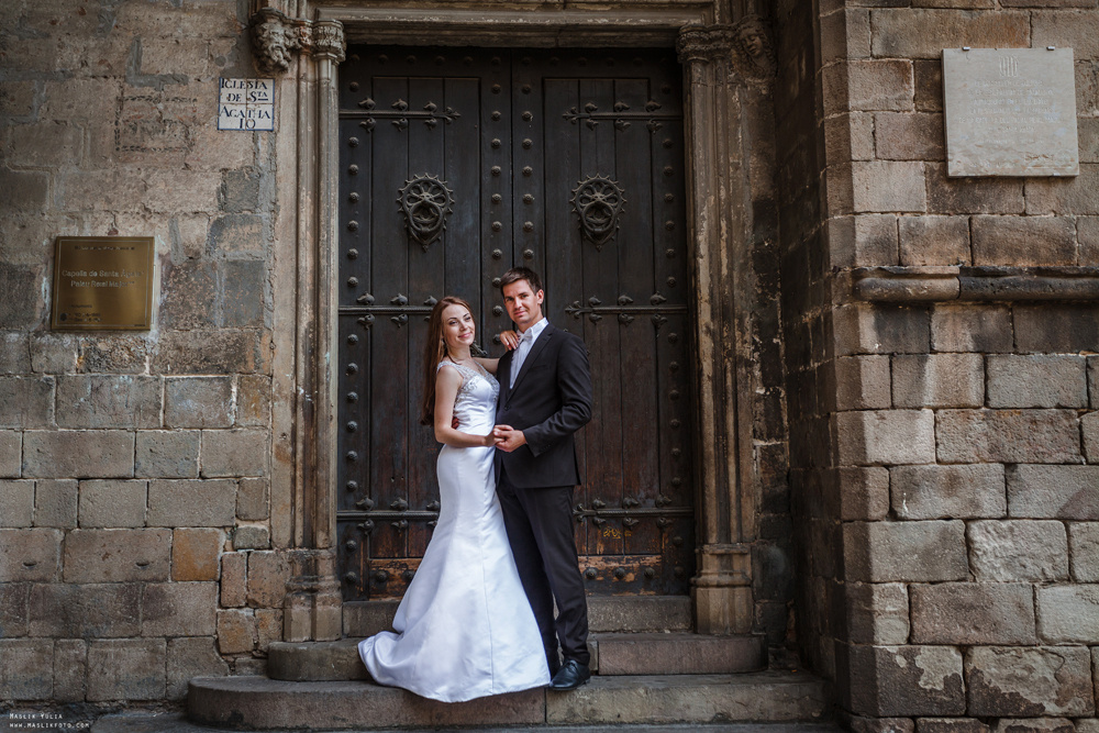 Sesja ślubna w Blanes - Hiszpania. Fotograf w Barcelonie Hiszpanii Maslik Yulia