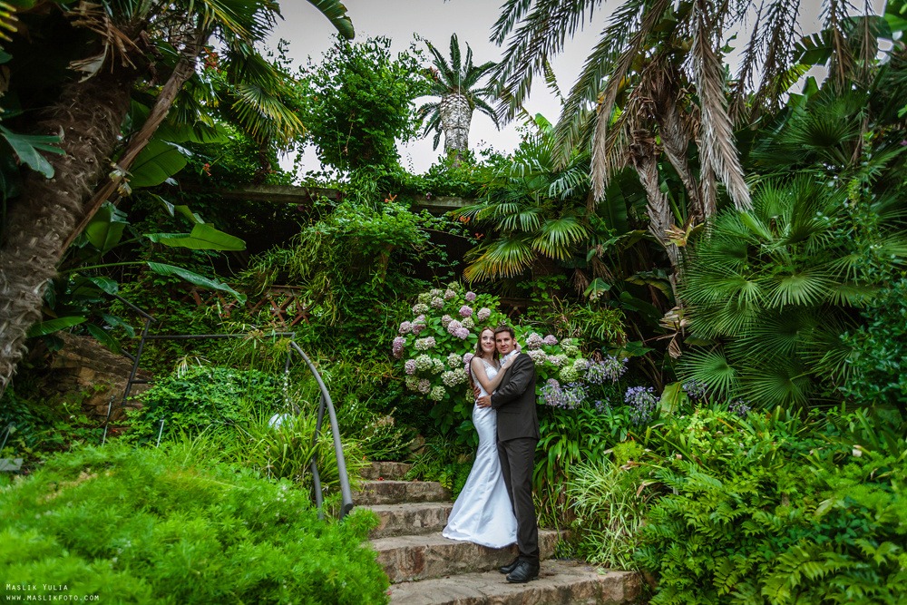 Sesja ślubna w Blanes - Hiszpania. Fotograf w Barcelonie Hiszpanii Maslik Yulia
