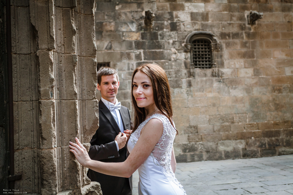 Sesja ślubna w Blanes - Hiszpania. Fotograf w Barcelonie Hiszpanii Maslik Yulia