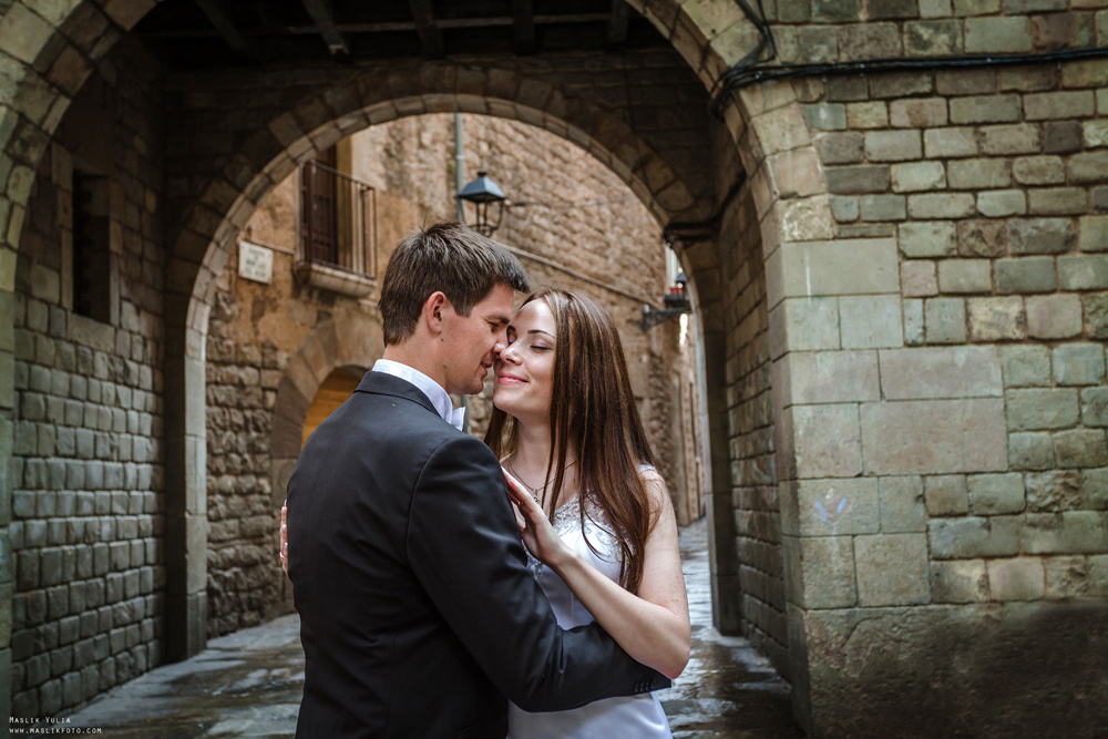 Sesja ślubna w Blanes - Hiszpania. Fotograf w Barcelonie Hiszpanii Maslik Yulia