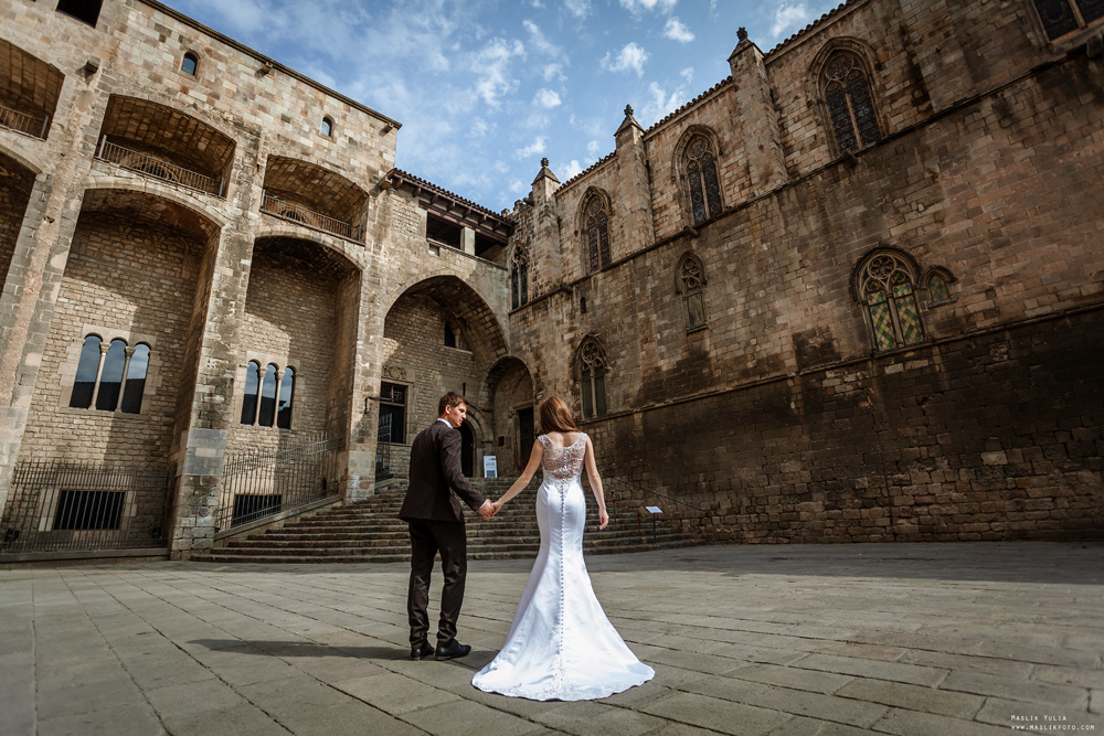Sesja ślubna w Blanes - Hiszpania. Fotograf w Barcelonie Hiszpanii Maslik Yulia
