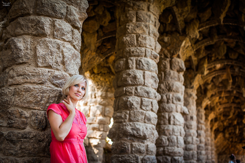 Портретная фотосессия в Парке Гуэль. Фотограф в Барселоне Испании Маслик Юлия