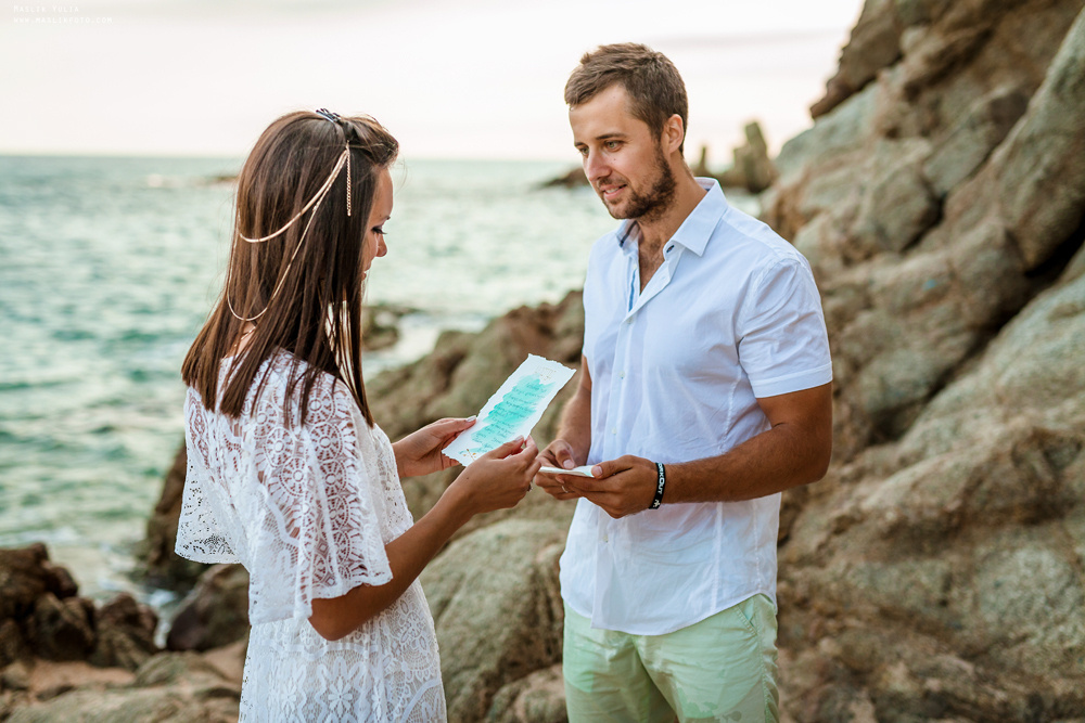 Пляжная фотосессия в Калелье. Фотограф в Барселоне Испании Маслик Юлия