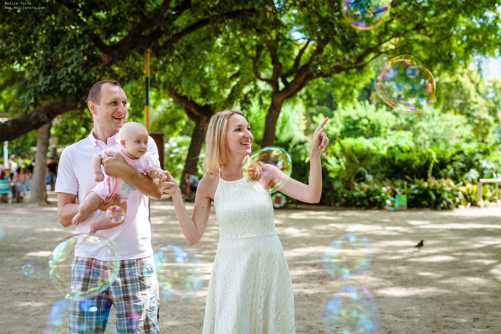 Летняя семейная фотосессия в Барселоне. Фотограф в Барселоне Испании Маслик Юлия