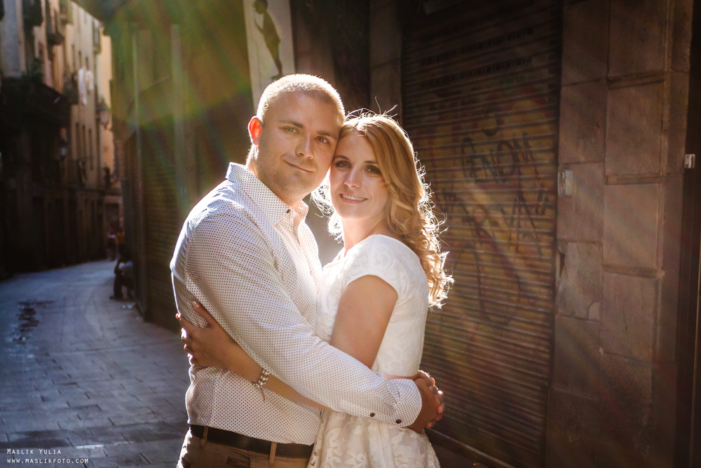 Нежная фотосессия в Барселоне. Фотограф в Барселоне Испании Маслик Юлия