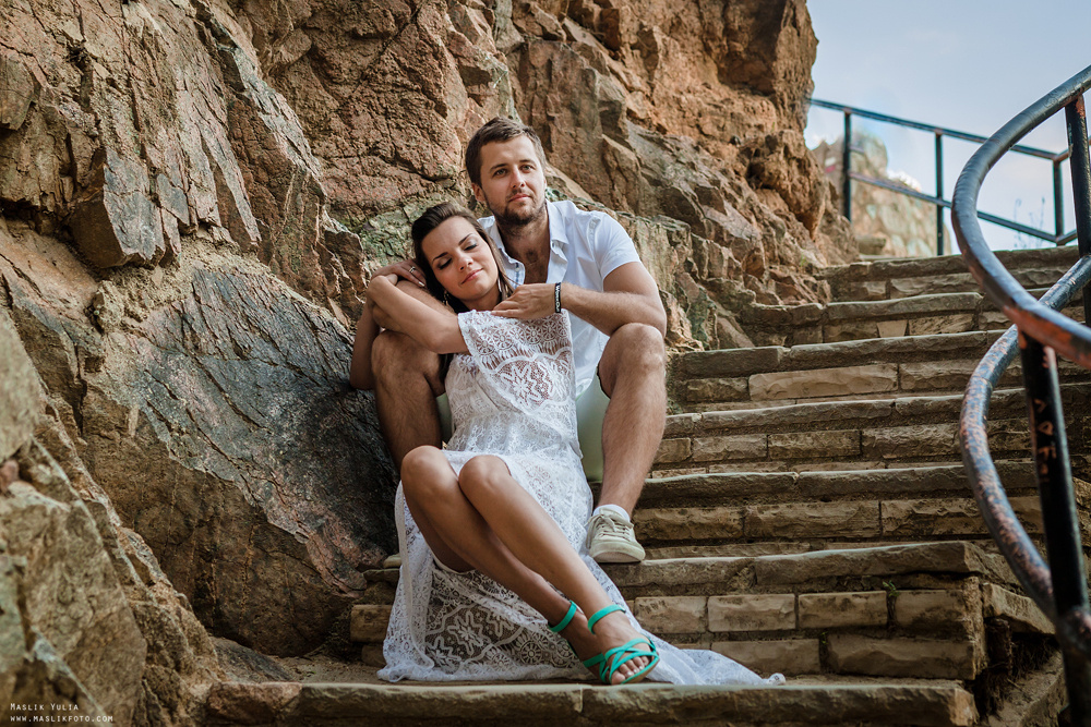 Пляжная фотосессия в Калелье. Фотограф в Барселоне Испании Маслик Юлия
