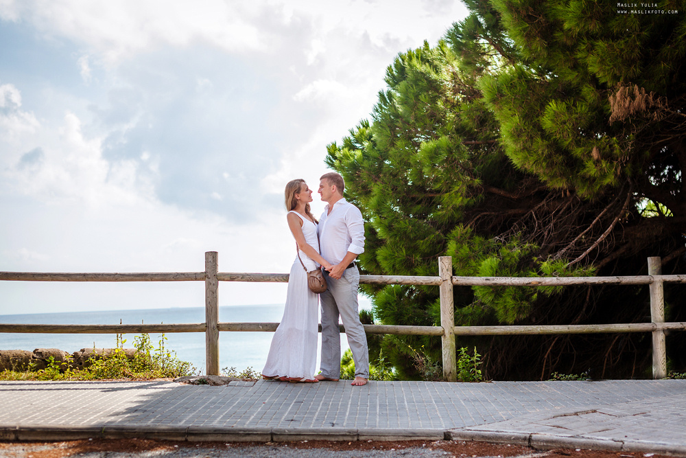 Вечерняя фотосессия  в Ллорет де Мар. Фотограф в Барселоне Испании Маслик Юлия