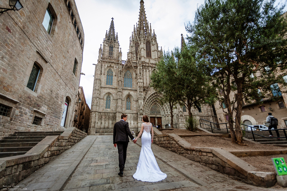 Sesja ślubna w Blanes - Hiszpania. Fotograf w Barcelonie Hiszpanii Maslik Yulia