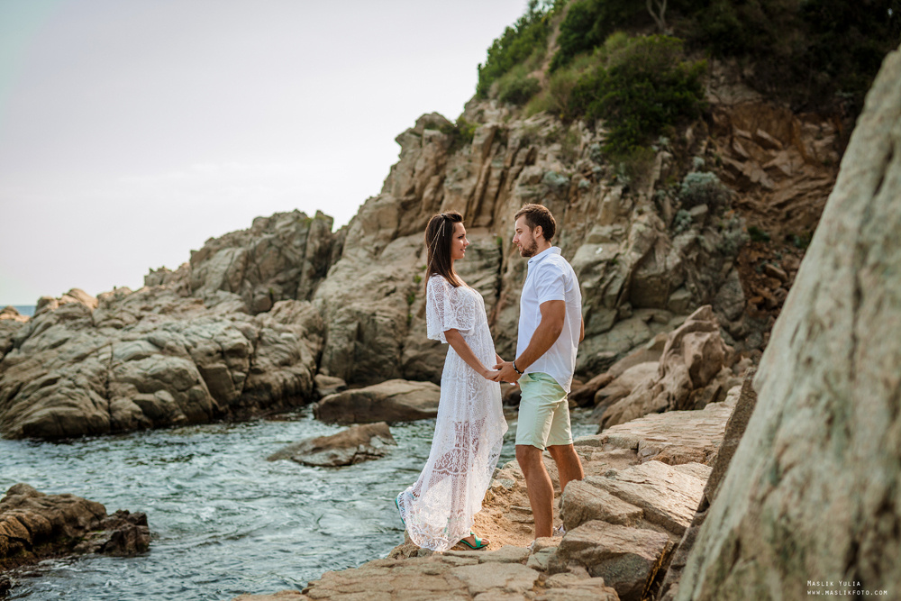 Пляжная фотосессия в Калелье. Фотограф в Барселоне Испании Маслик Юлия