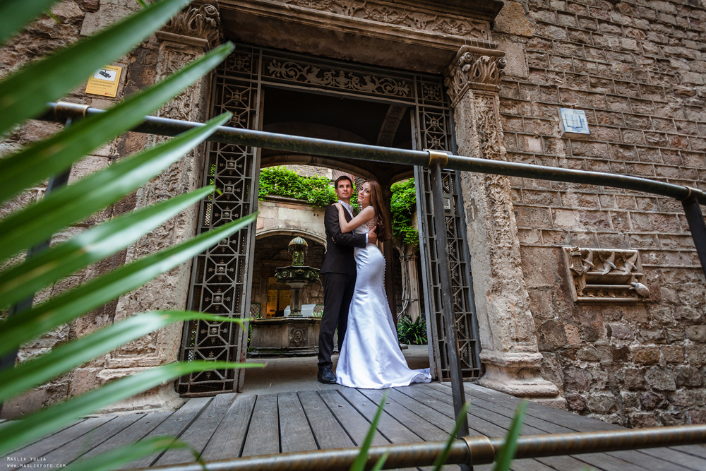 Sesja ślubna w Blanes - Hiszpania. Fotograf w Barcelonie Hiszpanii Maslik Yulia