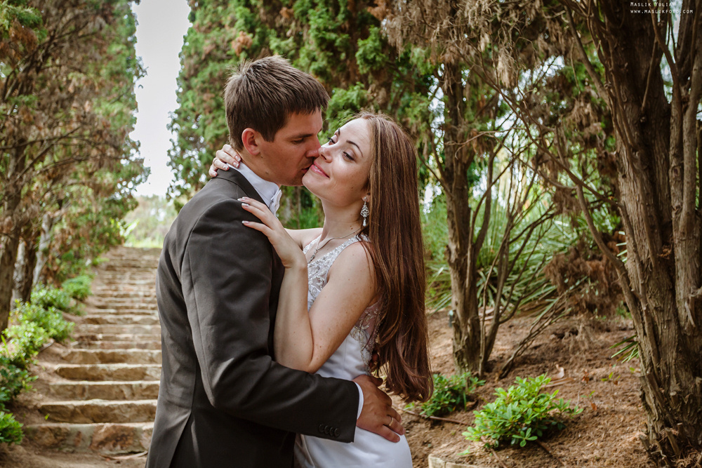 Sesja ślubna w Blanes - Hiszpania. Fotograf w Barcelonie Hiszpanii Maslik Yulia