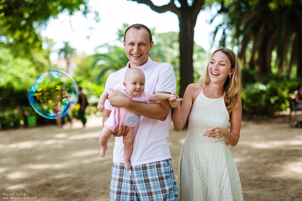 Летняя семейная фотосессия в Барселоне. Фотограф в Барселоне Испании Маслик Юлия