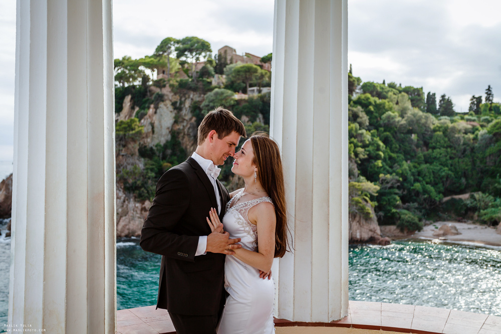 Sesja ślubna w Blanes - Hiszpania. Fotograf w Barcelonie Hiszpanii Maslik Yulia