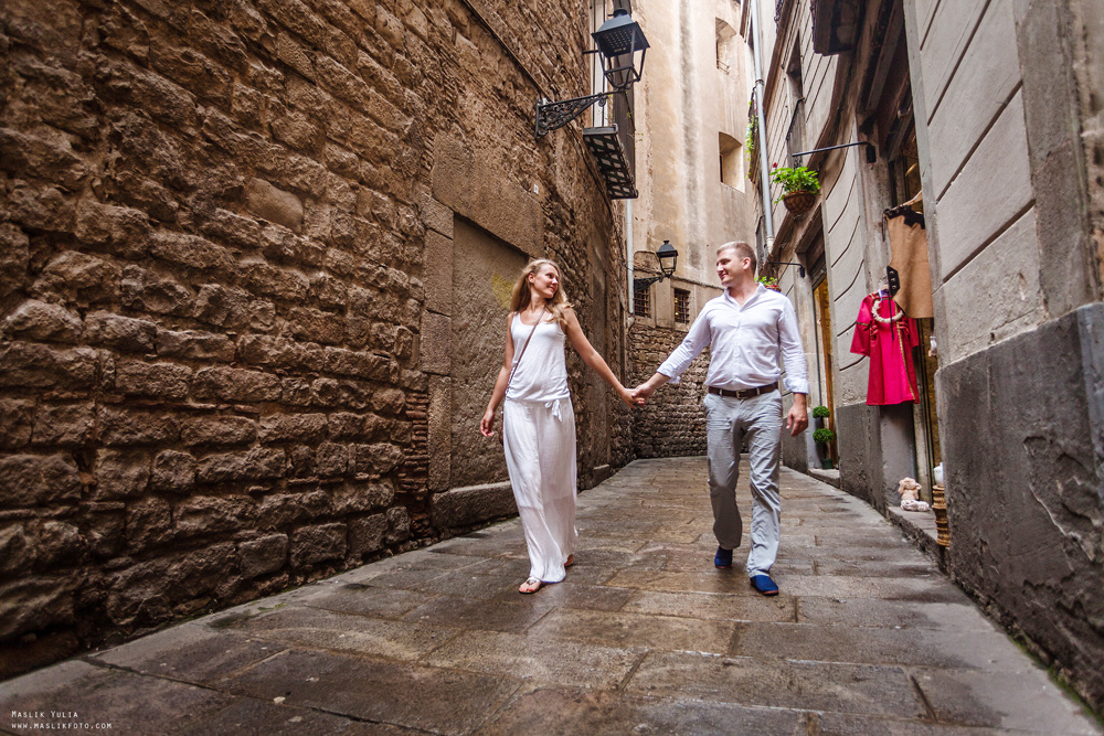 Вечерняя фотосессия  в Ллорет де Мар. Фотограф в Барселоне Испании Маслик Юлия