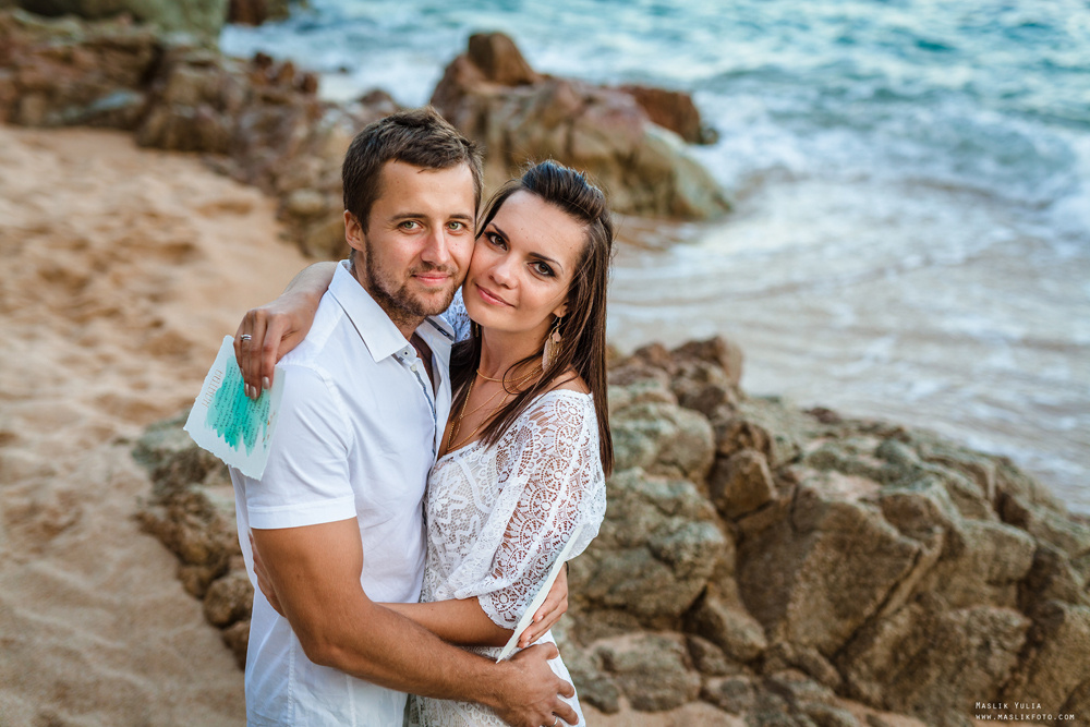 Пляжная фотосессия в Калелье. Фотограф в Барселоне Испании Маслик Юлия