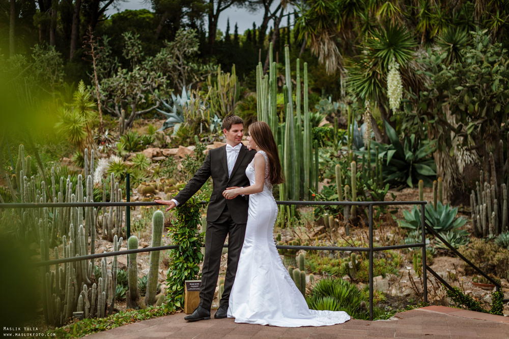 Sesja ślubna w Blanes - Hiszpania. Fotograf w Barcelonie Hiszpanii Maslik Yulia