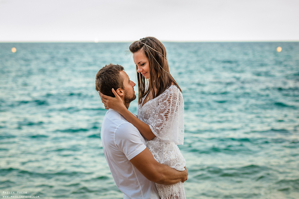 Пляжная фотосессия в Калелье. Фотограф в Барселоне Испании Маслик Юлия