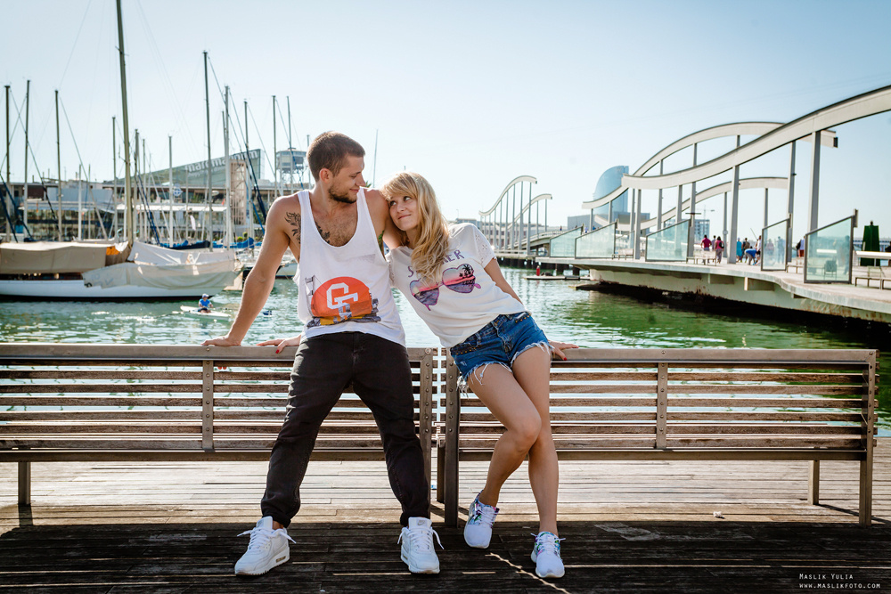 Dynamiczna sesja zdjęciowa w Barcelonie. Fotograf w Barcelonie Hiszpanii Maslik Yulia