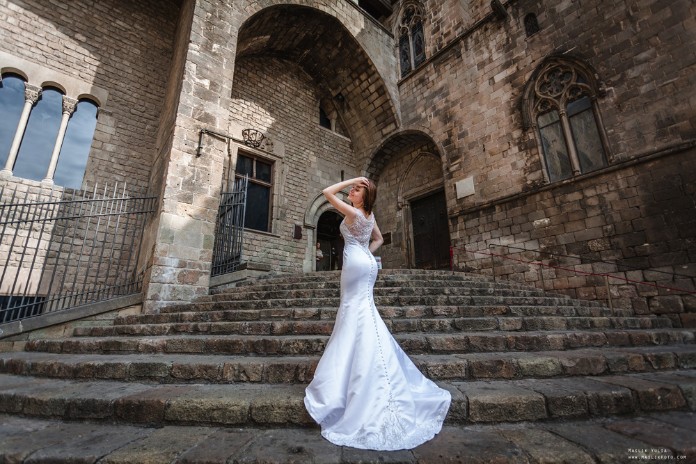 Sesja ślubna w Blanes - Hiszpania. Fotograf w Barcelonie Hiszpanii Maslik Yulia