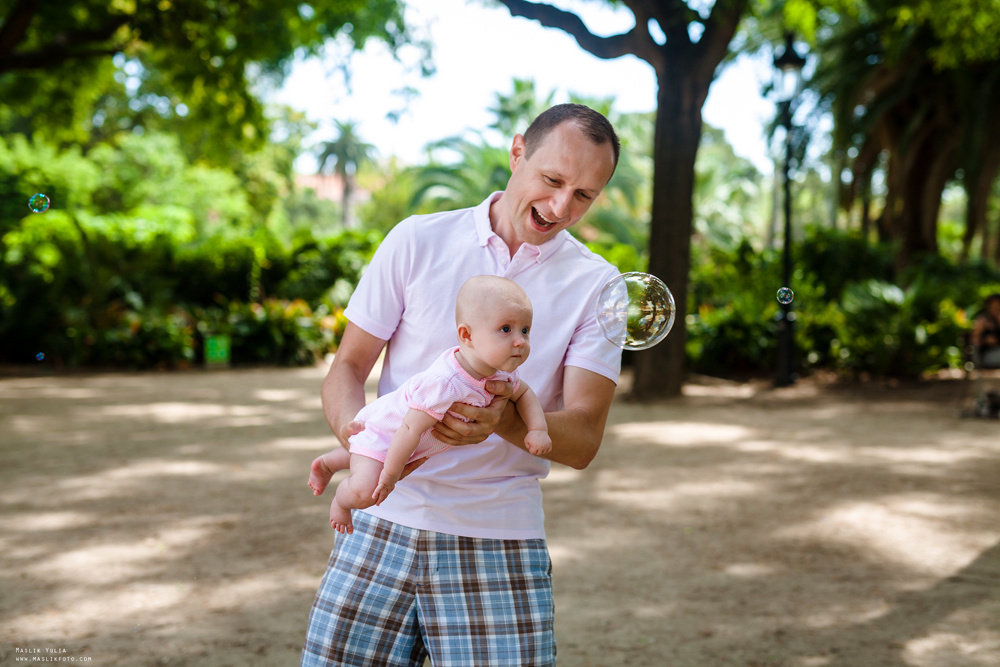 Летняя семейная фотосессия в Барселоне. Фотограф в Барселоне Испании Маслик Юлия