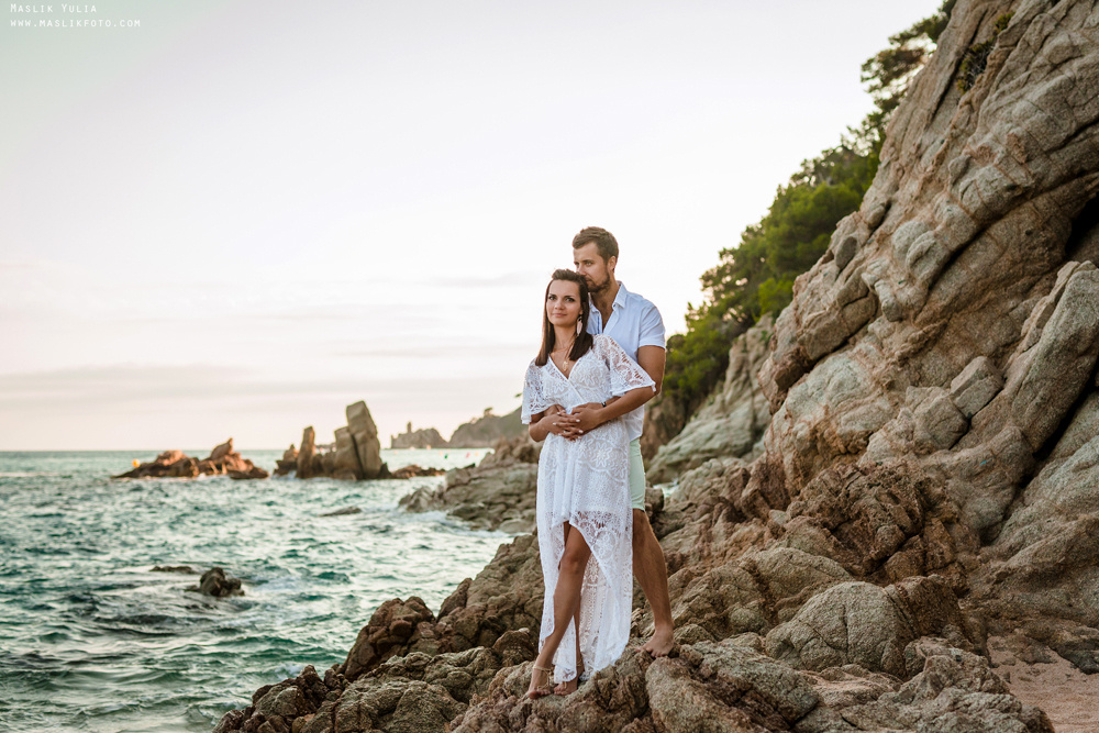 Пляжная фотосессия в Калелье. Фотограф в Барселоне Испании Маслик Юлия