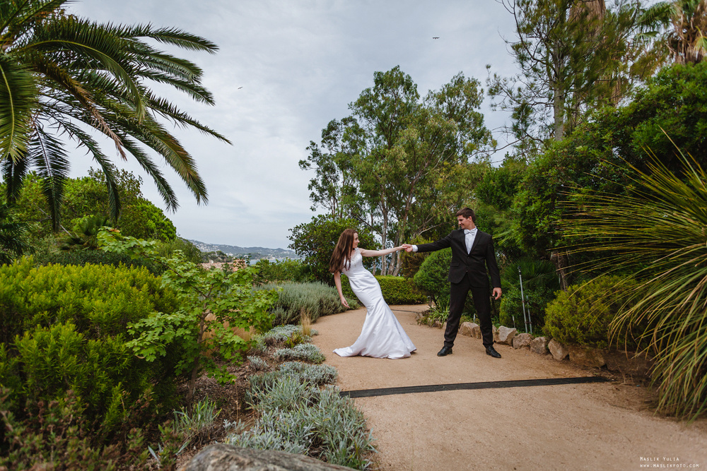 Sesja ślubna w Blanes - Hiszpania. Fotograf w Barcelonie Hiszpanii Maslik Yulia