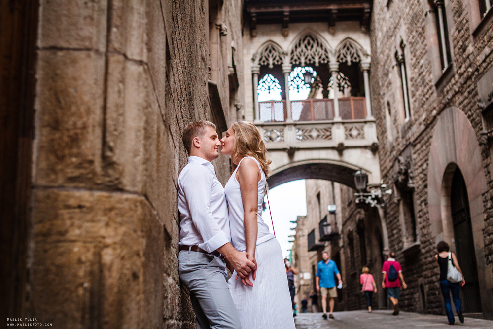 Вечерняя фотосессия  в Ллорет де Мар. Фотограф в Барселоне Испании Маслик Юлия