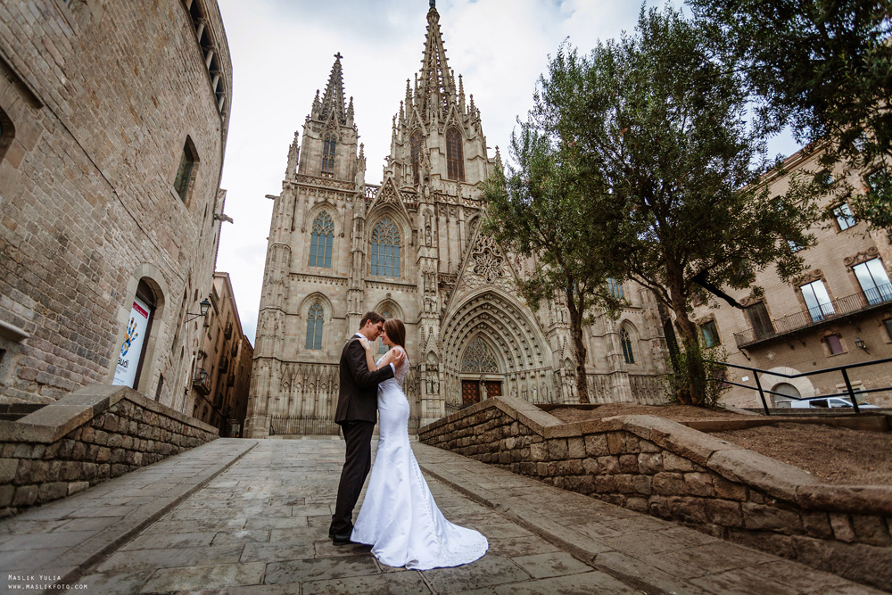 Sesja ślubna w Blanes - Hiszpania. Fotograf w Barcelonie Hiszpanii Maslik Yulia