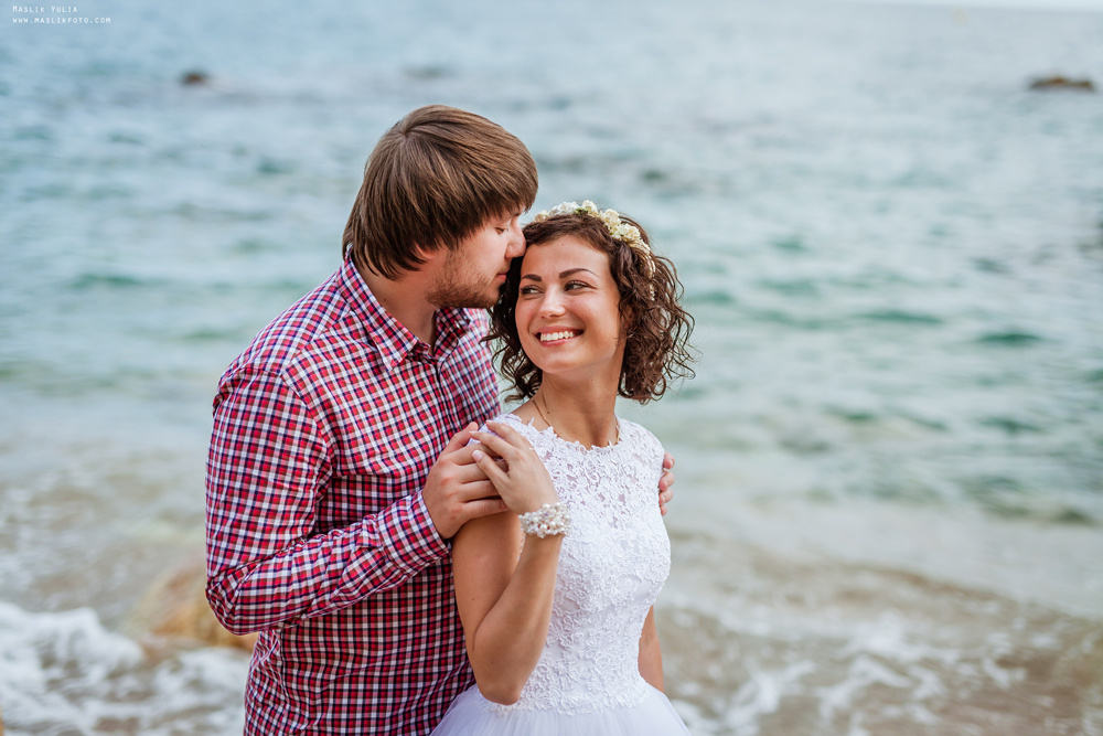 Wedding photo session in Lloret de Mar. Photographer in Barcelona Spain Maslik Yulia