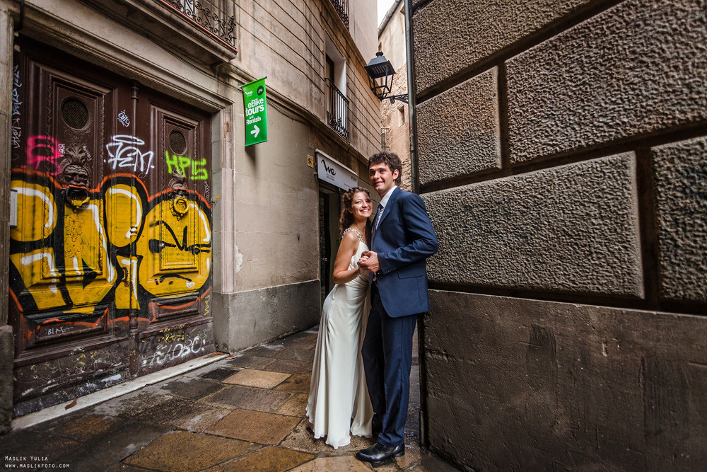 Морская свадебная фотосессия в Испании. Фотограф в Барселоне Испании Маслик Юлия