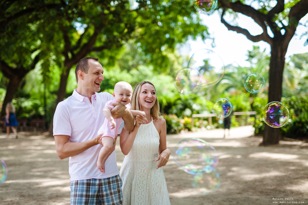 Летняя семейная фотосессия в Барселоне. Фотограф в Барселоне Испании Маслик Юлия