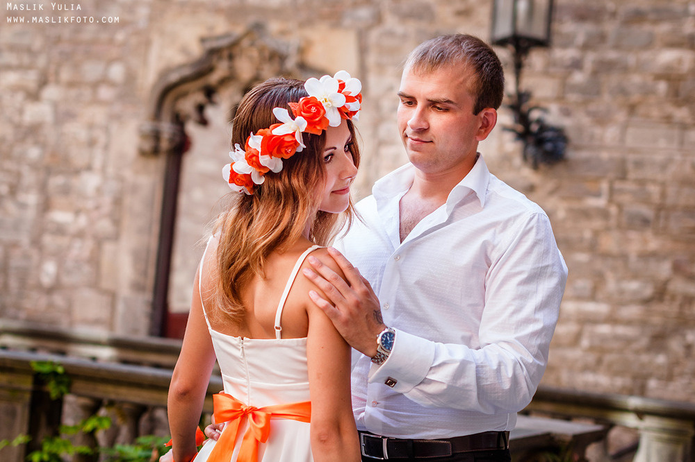 Wedding photo session in Badalona, Spain. Photographer in Barcelona Spain Maslik Yulia